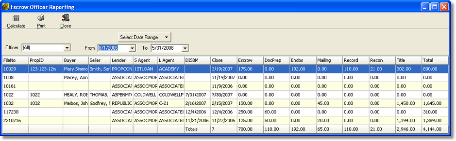 escrowofficerreport